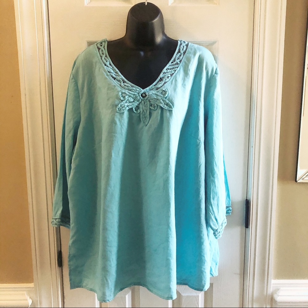 3 for $15 Linen Blouse 2X